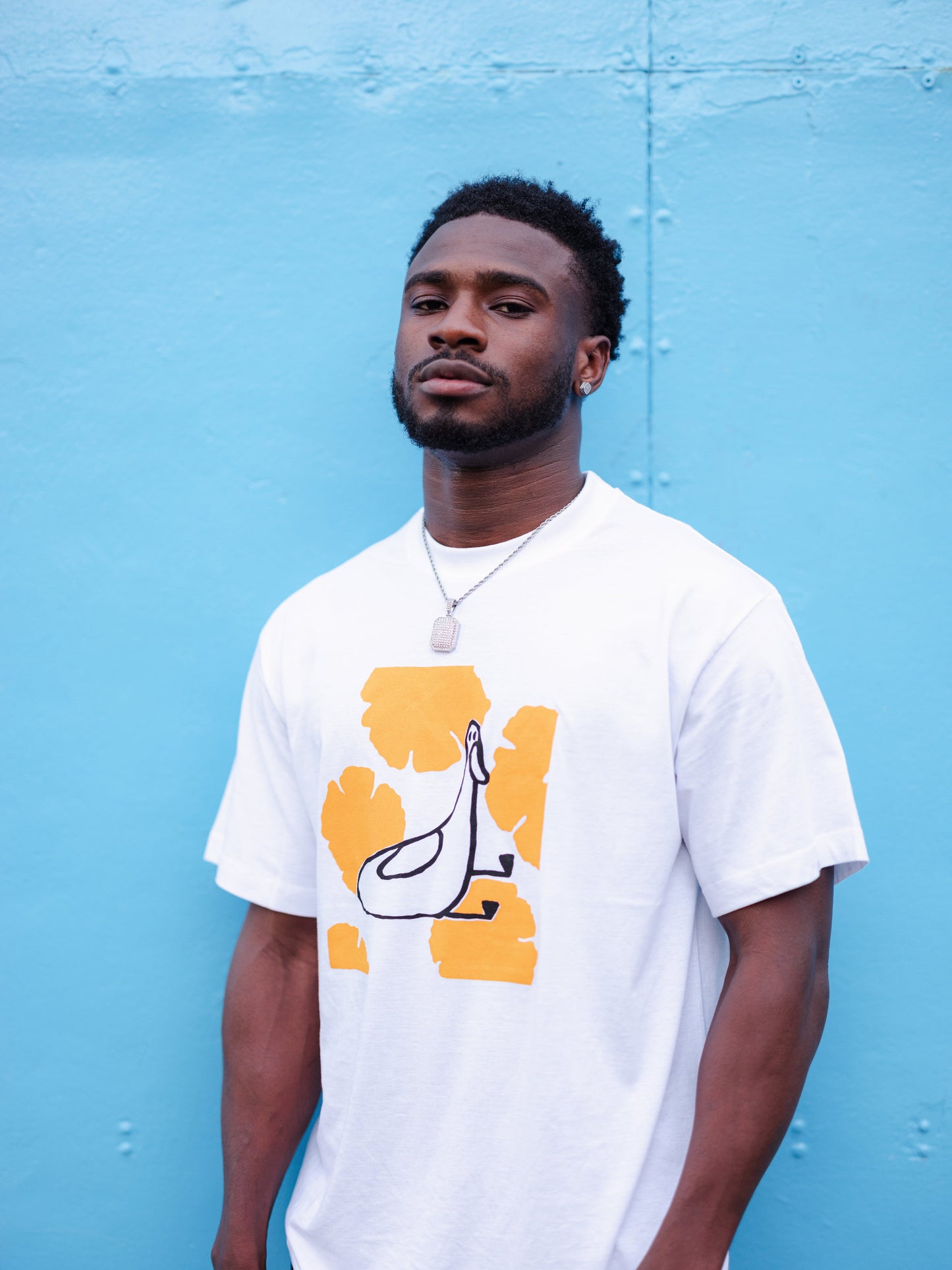 Tshirt sérigraphié canard et fleurs