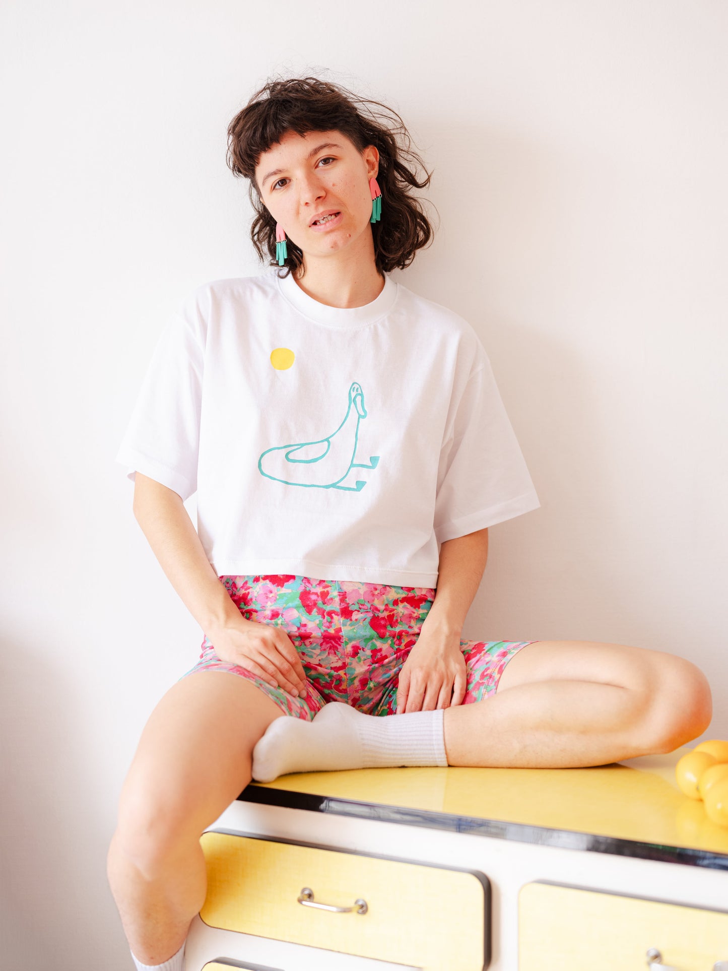 Tshirt sérigraphié canard et soleil