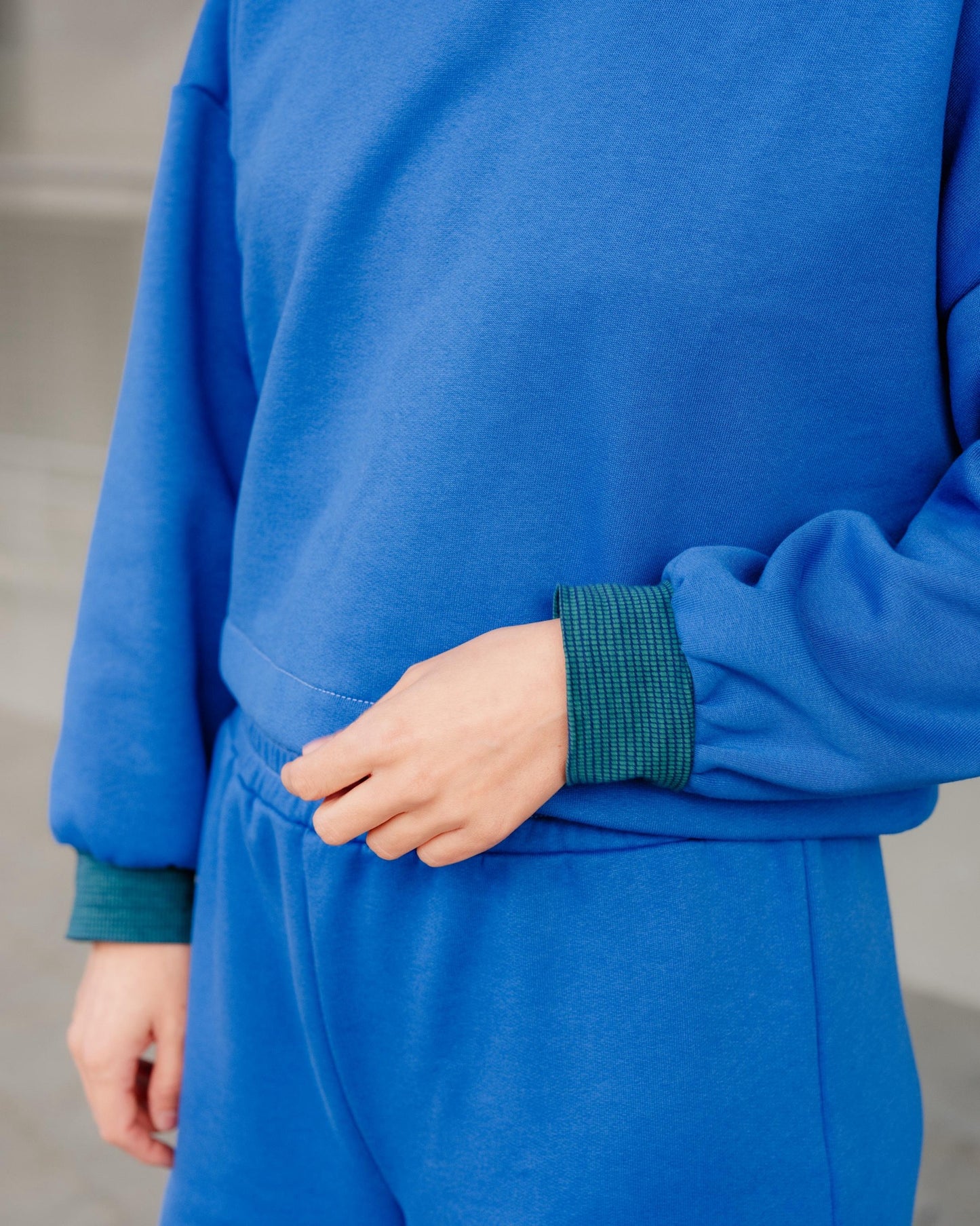 Pull bleu coton biologique