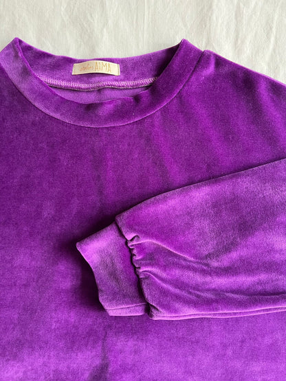 Pull velours violet